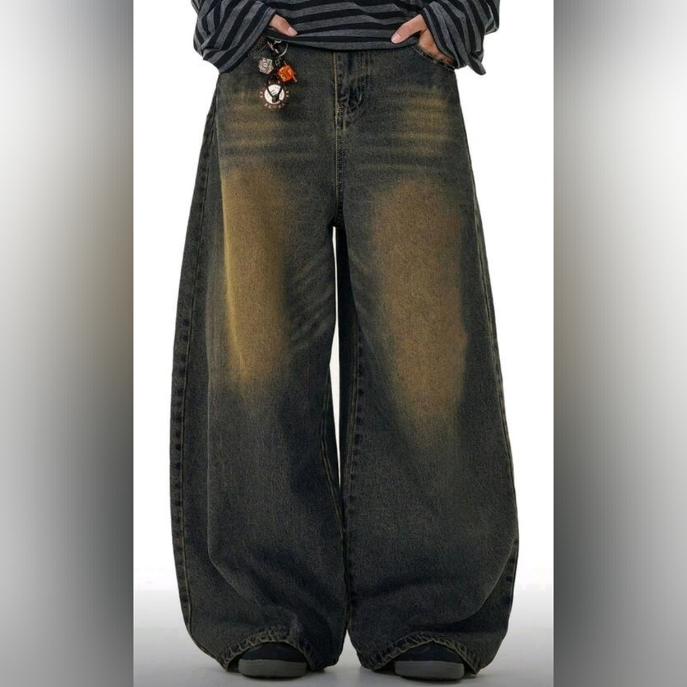 Nwt Womens Wide Lwgs Dirty Wssh Jeans